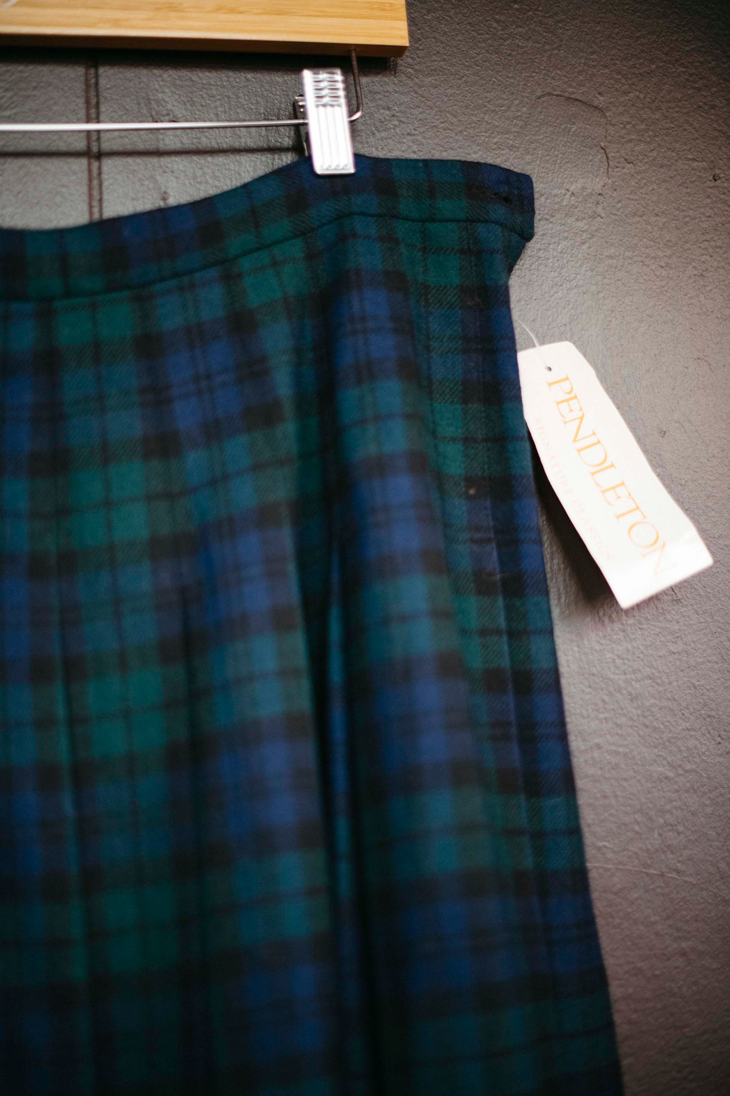 Vintage Plaid Midi Skirt