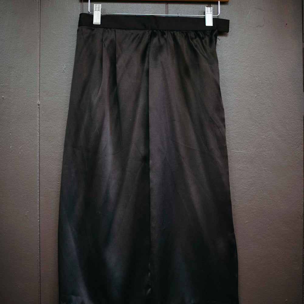 Vintage Black 100% Silk Skirt