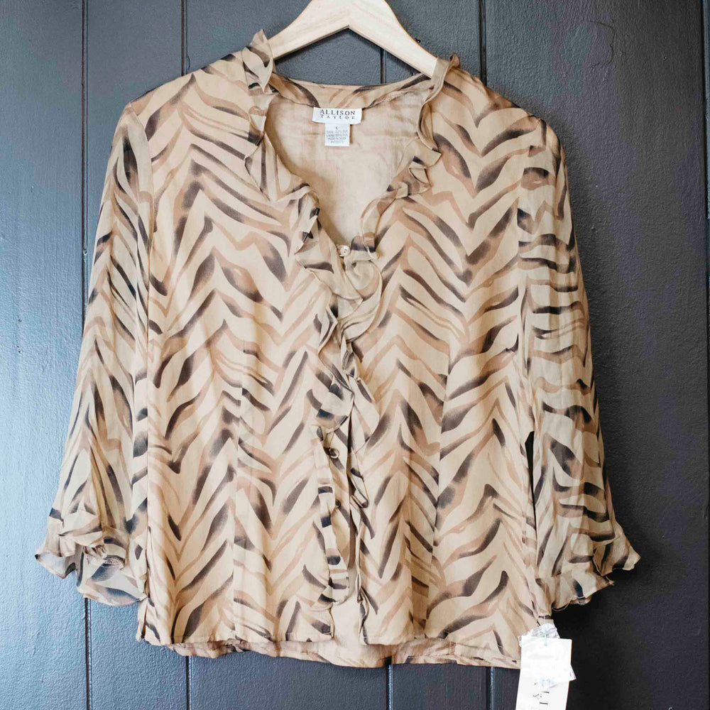 Vintage Allison Taylor 100% Silk Blouse