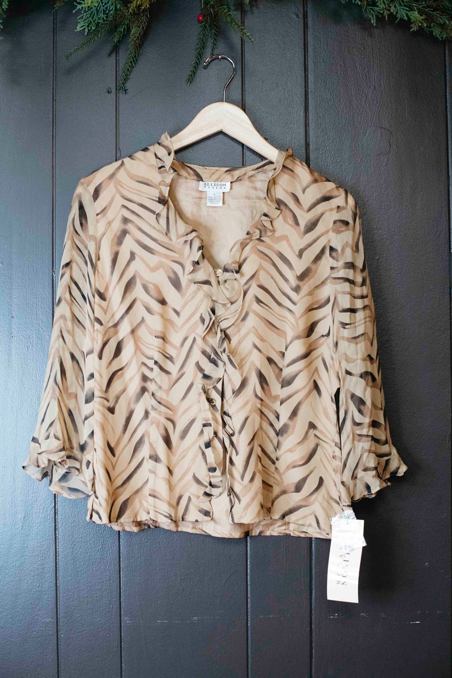 Vintage Allison Taylor 100% Silk Blouse