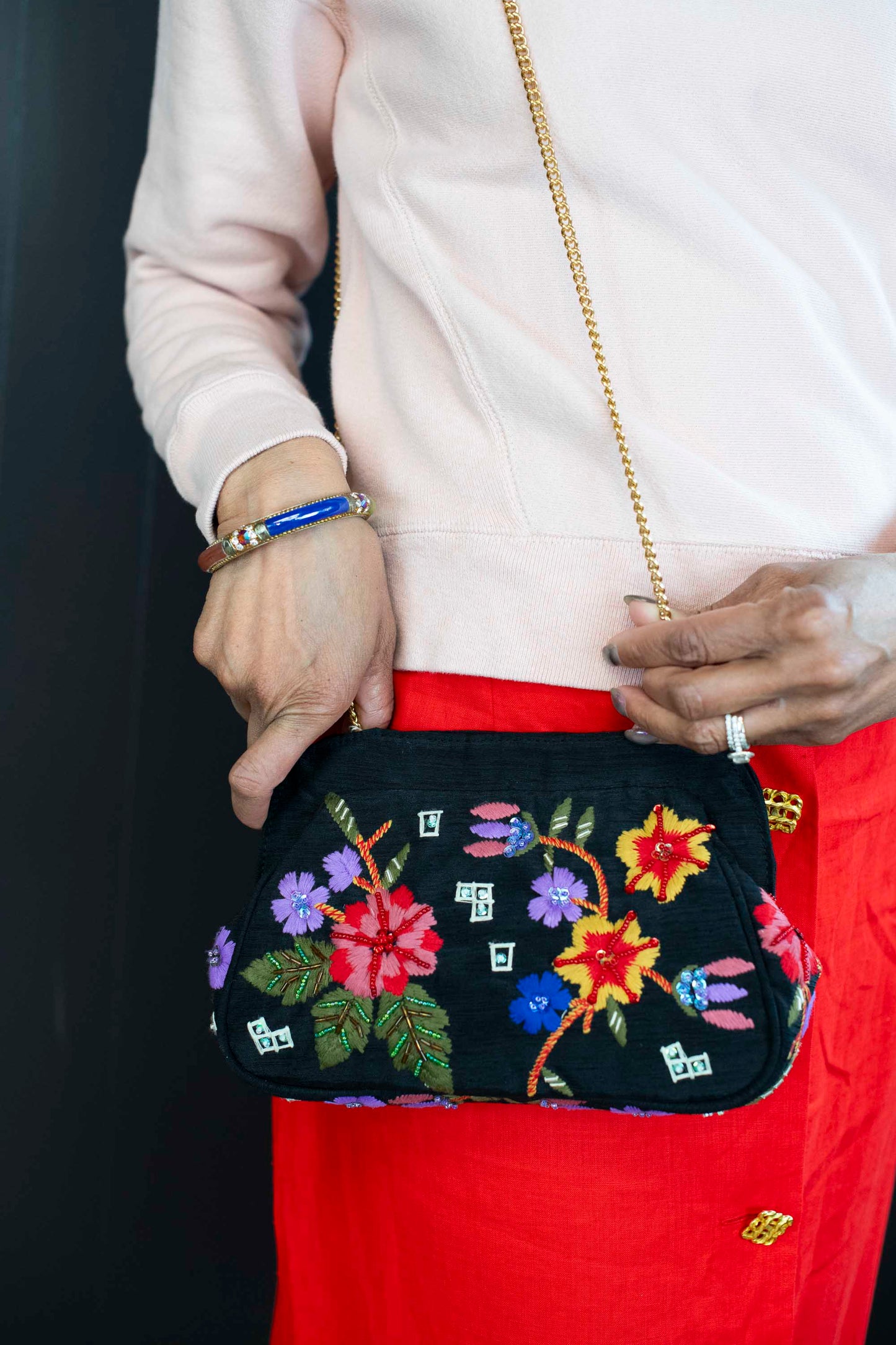 Vintage Marco Avanè Embroidered Handbag