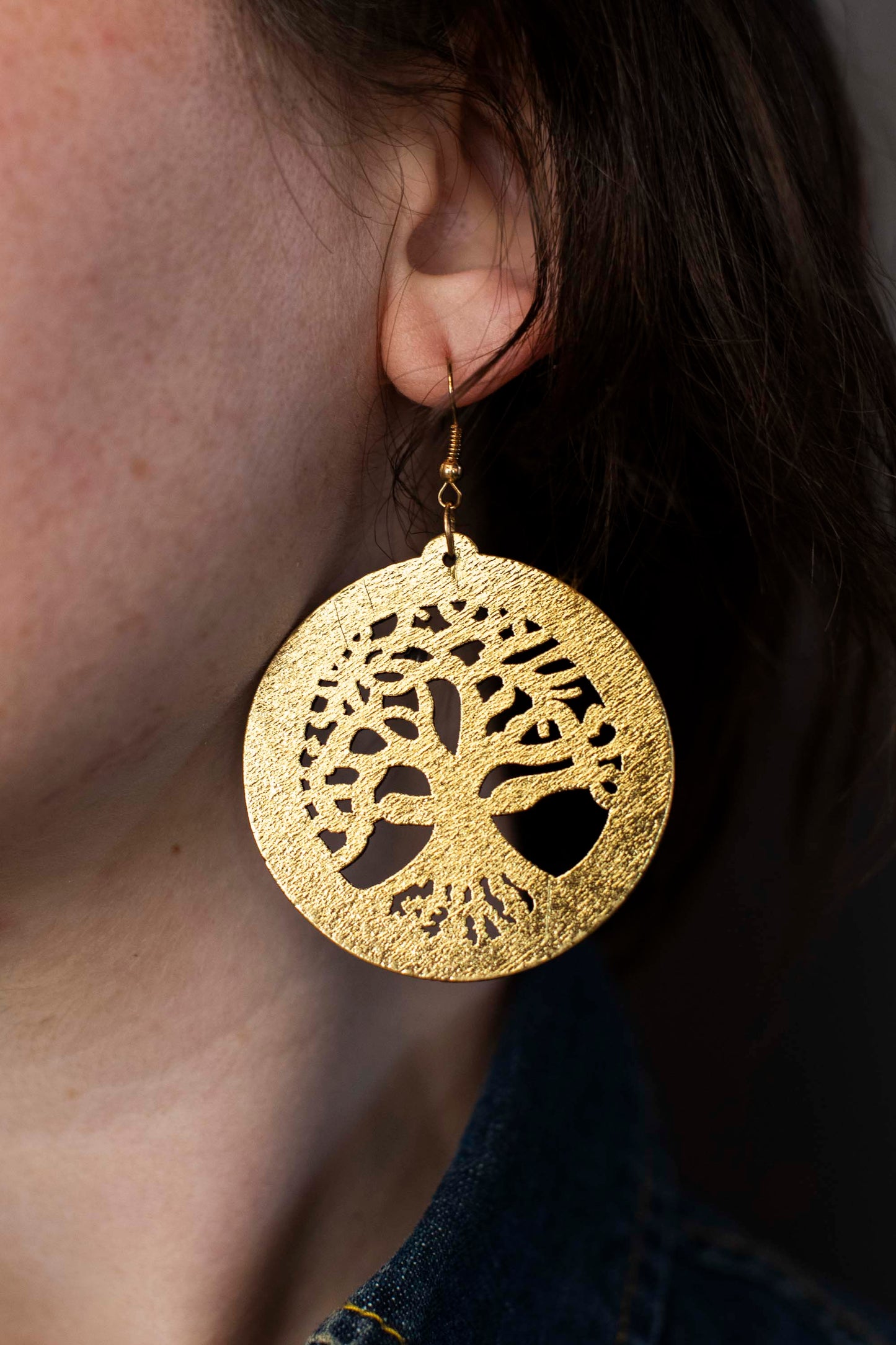 Pre-Loved Tree of Life Cutout Earrings