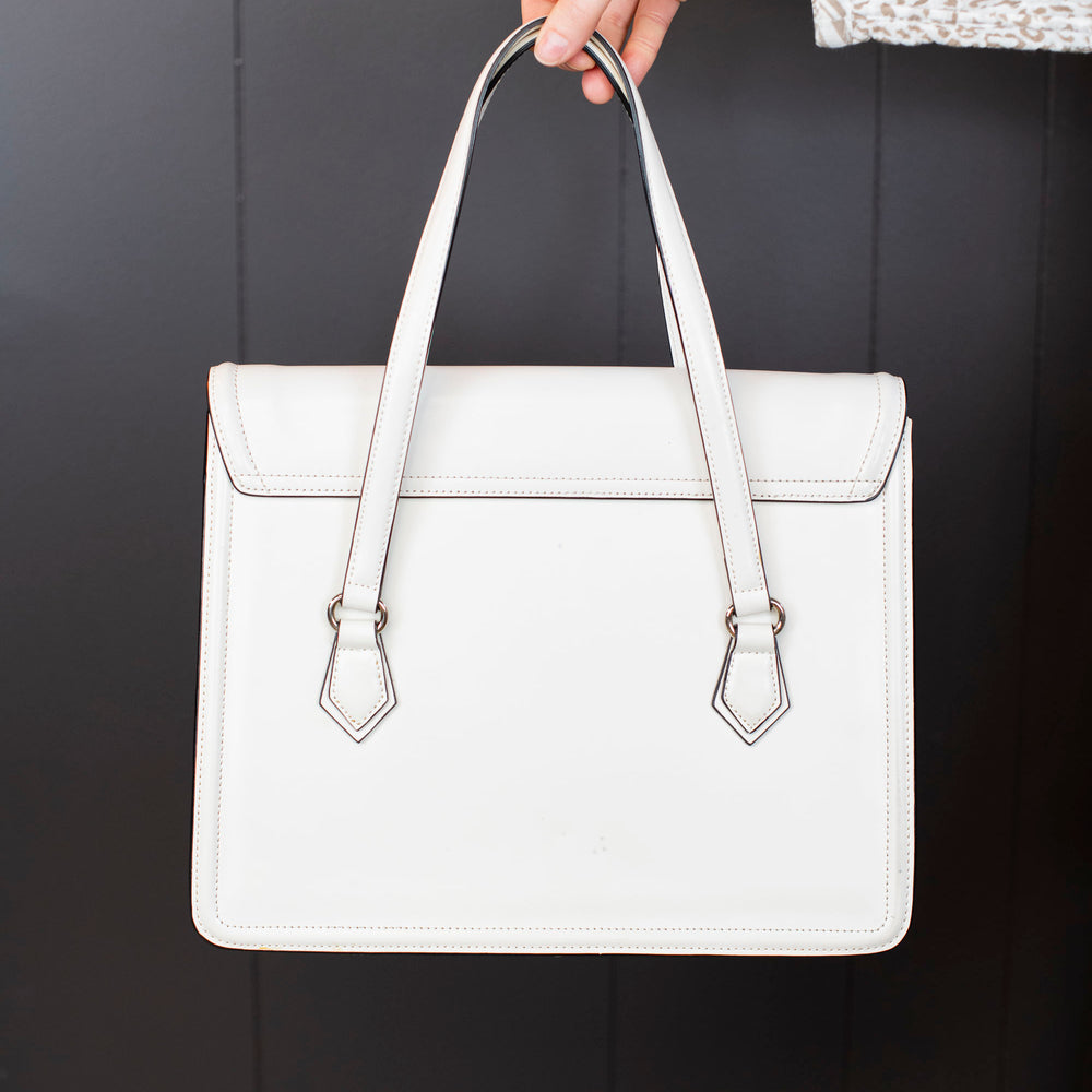 
                      
                        Y2K White Leather Cromia Handbag
                      
                    