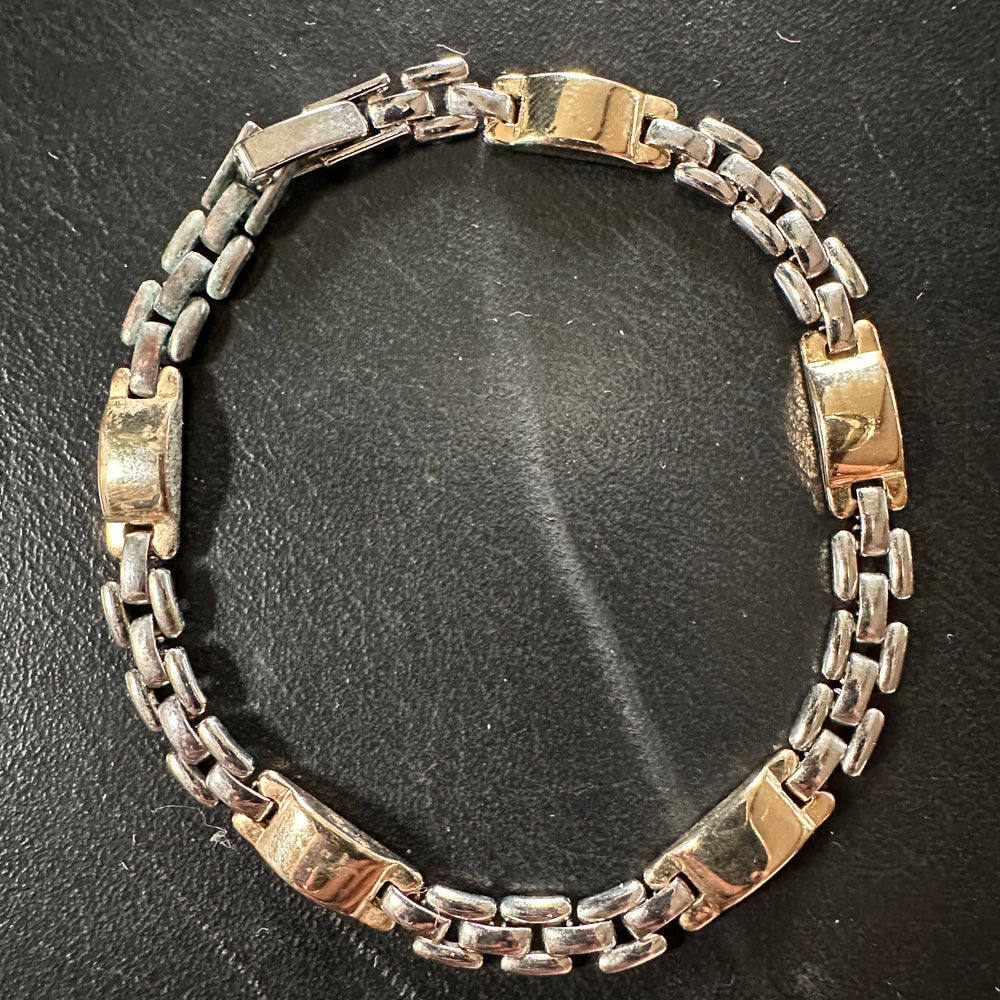 Vintage block link bracelet