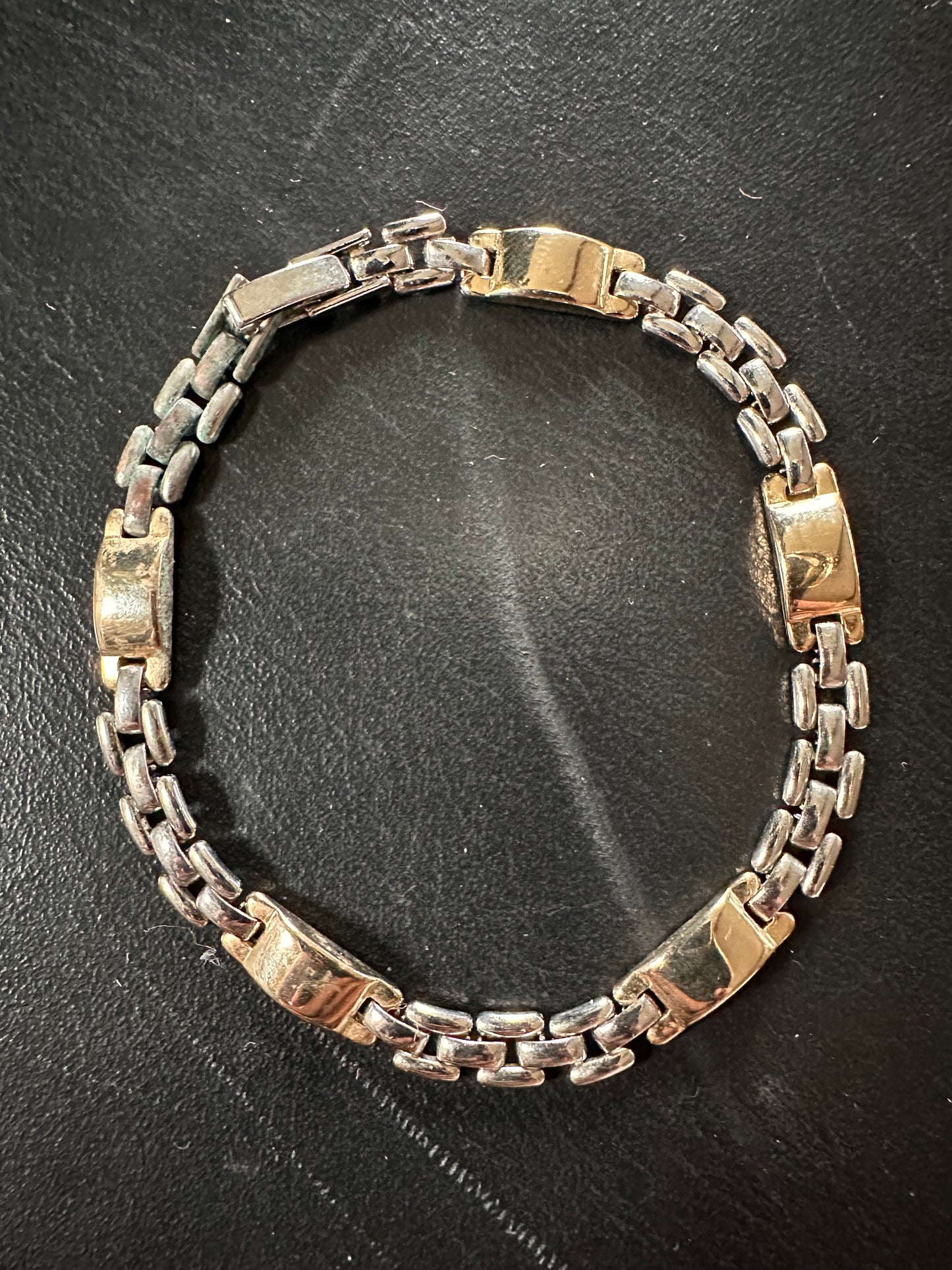 Vintage block link bracelet