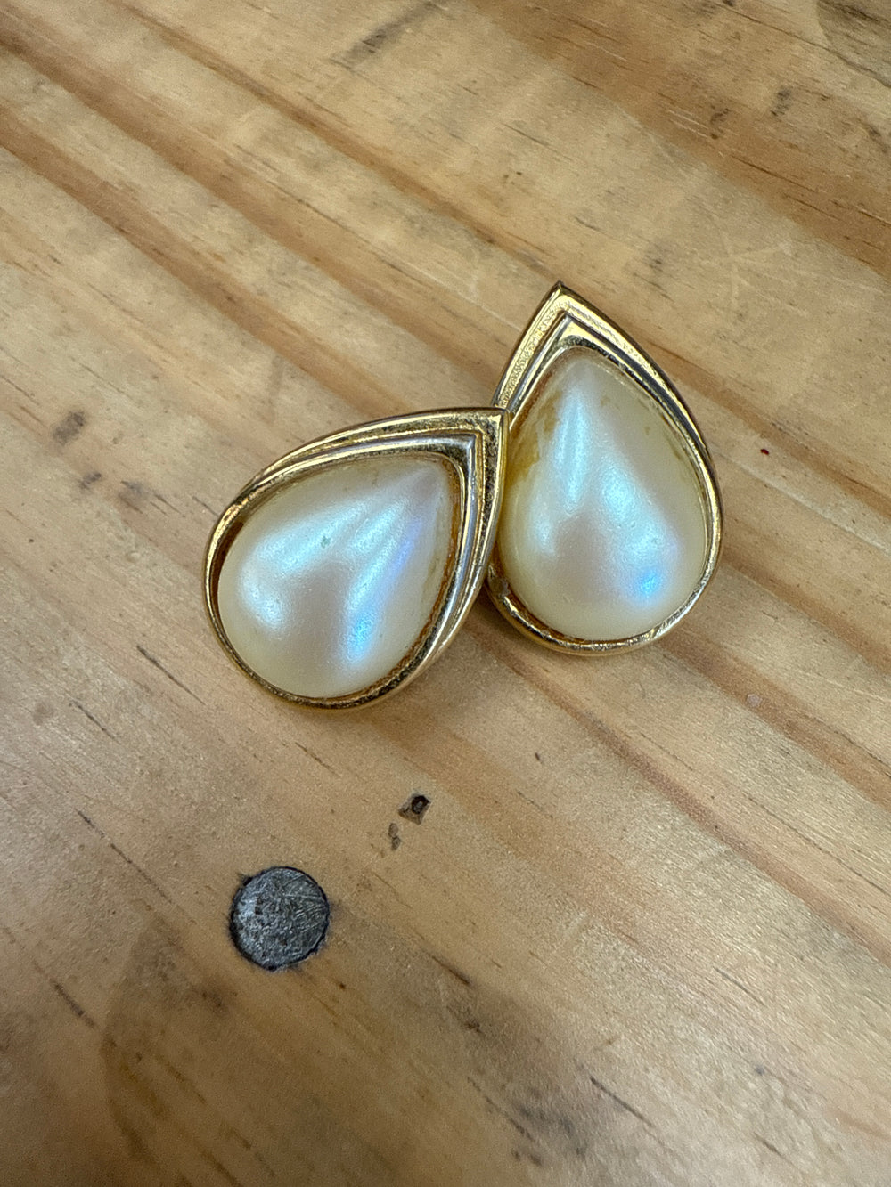 Vintage Pearl Teardrop Earrings