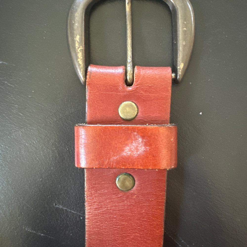 Vintage top grain leather belts