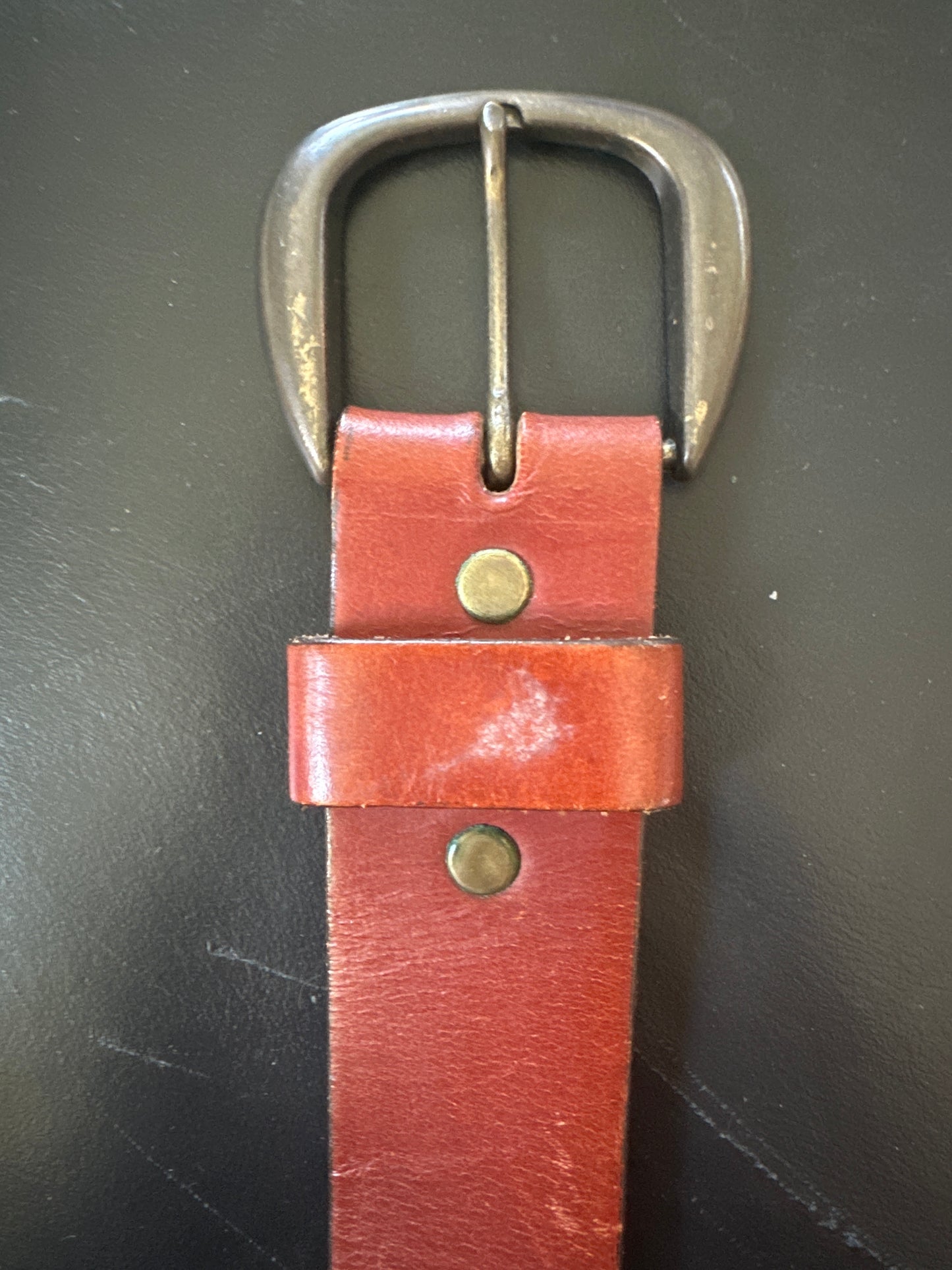 Vintage top grain leather belts