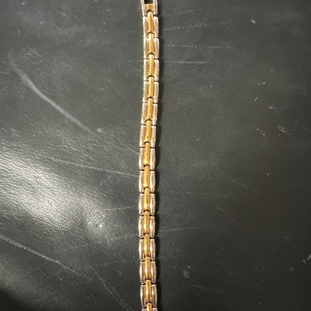 Vintage two-tone link bracelet