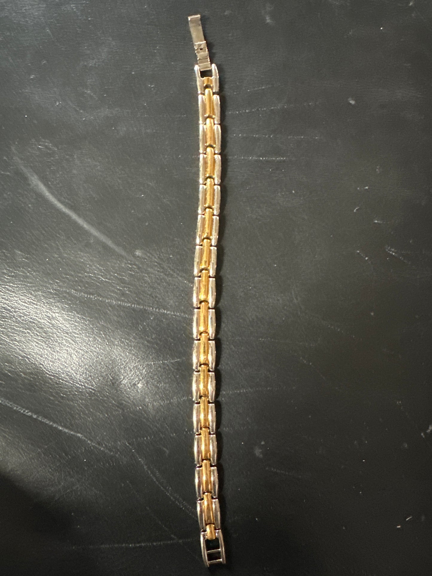 Vintage two-tone link bracelet