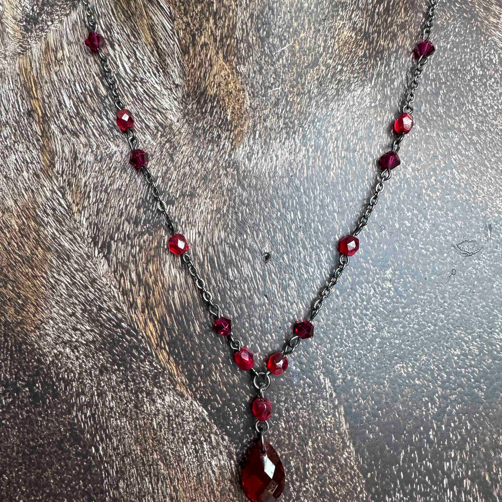 
                      
                        Pre-Loved Crimson Drop Beaded Necklace
                      
                    