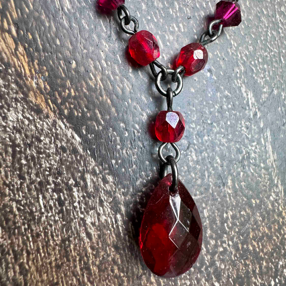 
                      
                        Pre-Loved Crimson Drop Beaded Necklace
                      
                    