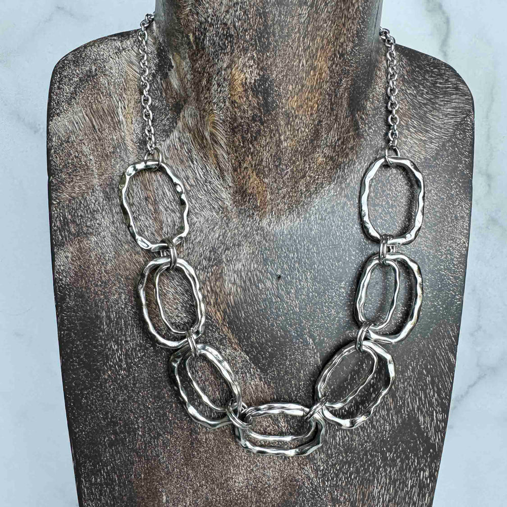 
                      
                        Vintage Silver Statement Link Necklace
                      
                    