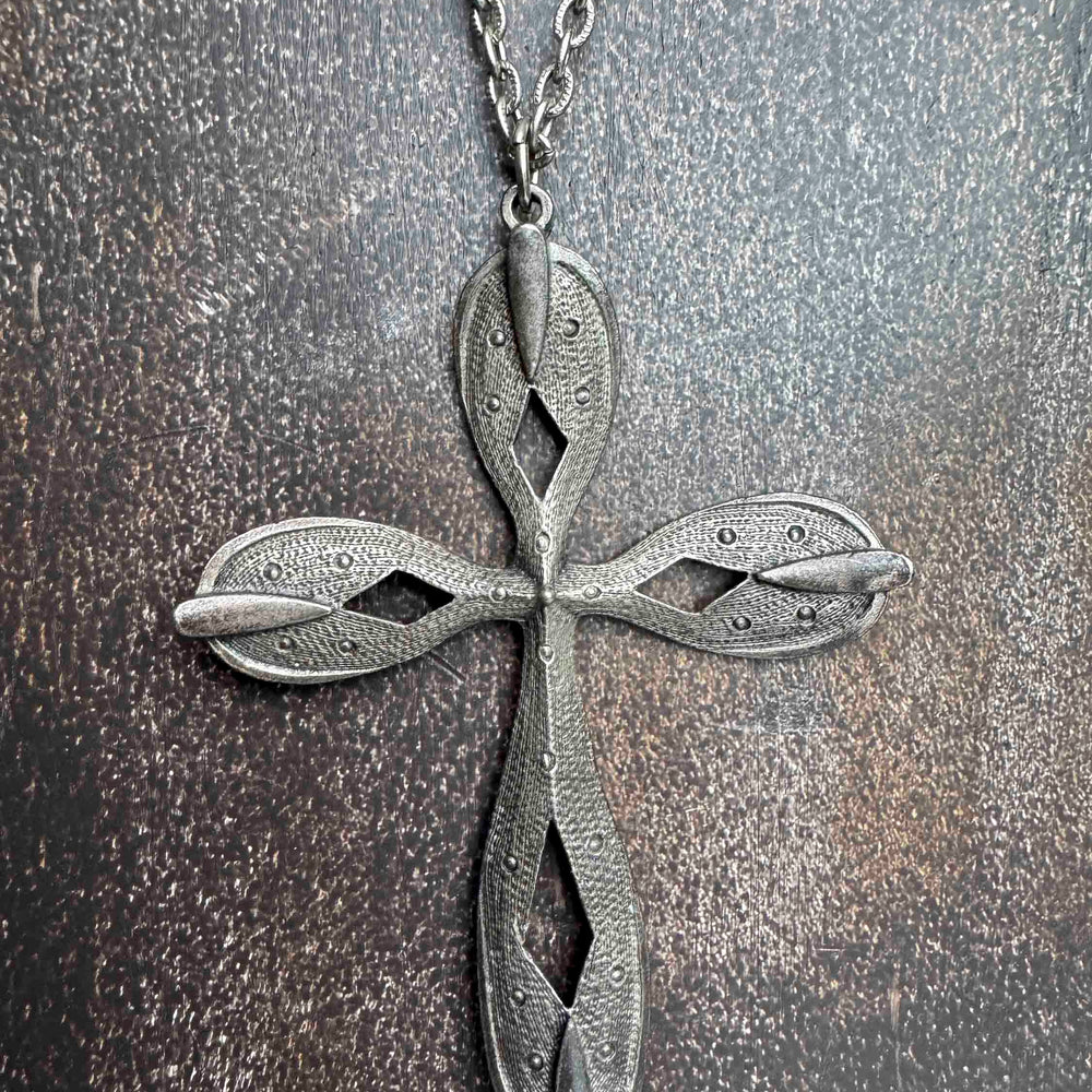 
                      
                        Vintage Large Silver Cross Necklace
                      
                    