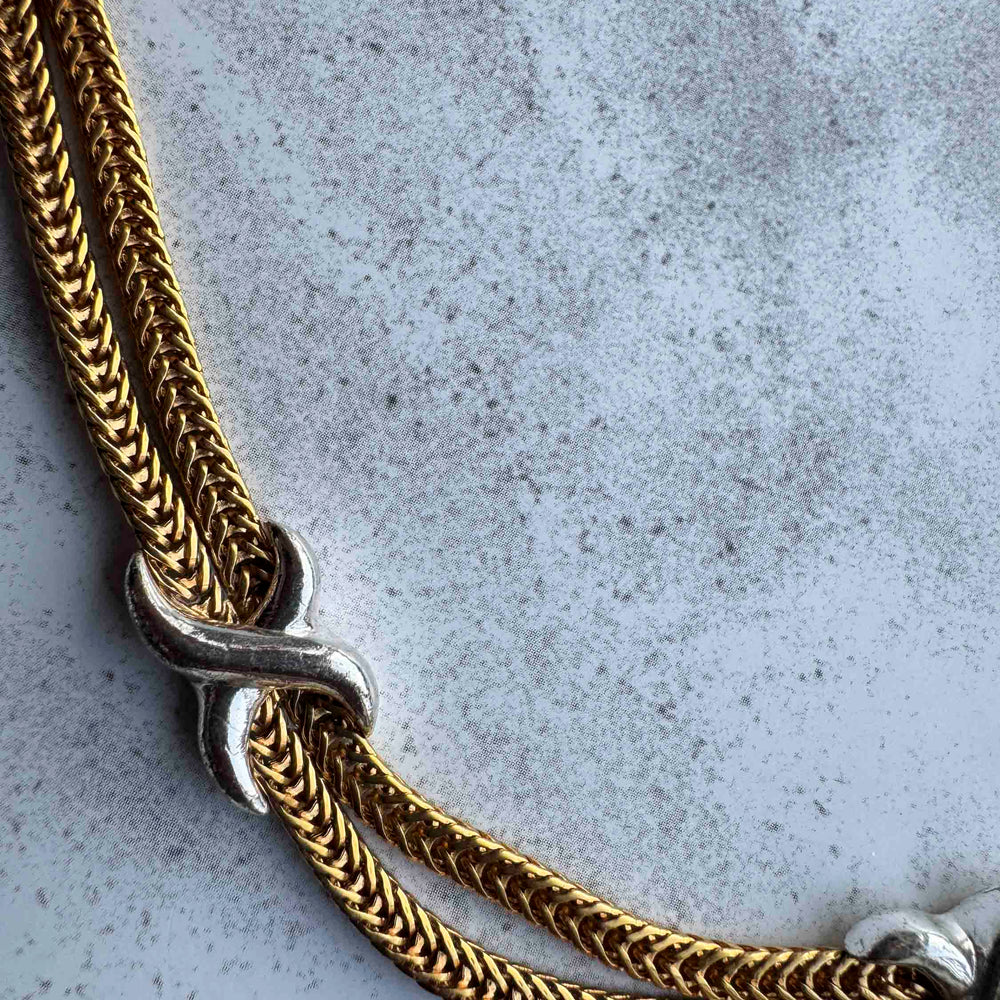 
                      
                        Vintage Gold & Silver Knot Chain Necklace
                      
                    