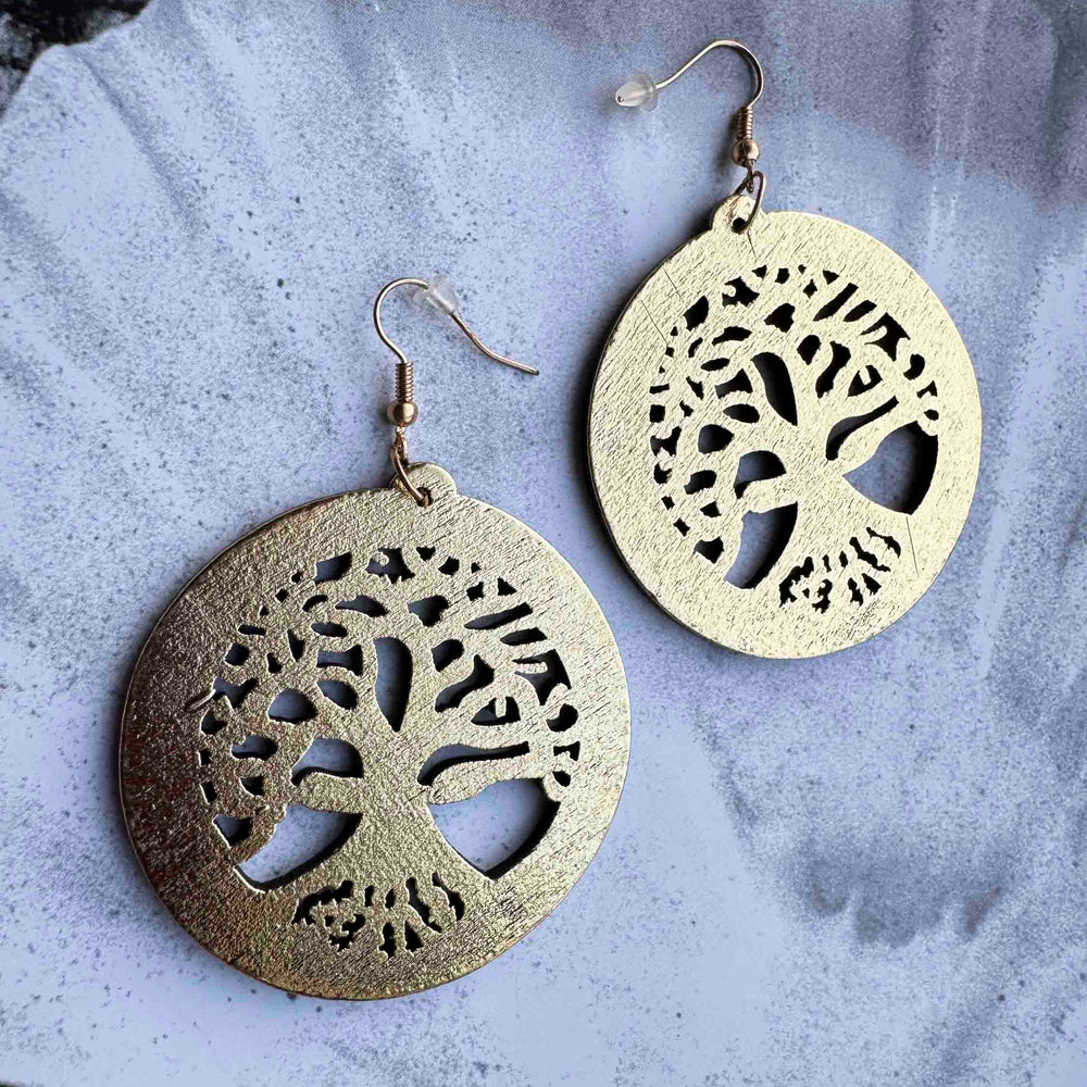 Pre-Loved Tree of Life Cutout Earrings