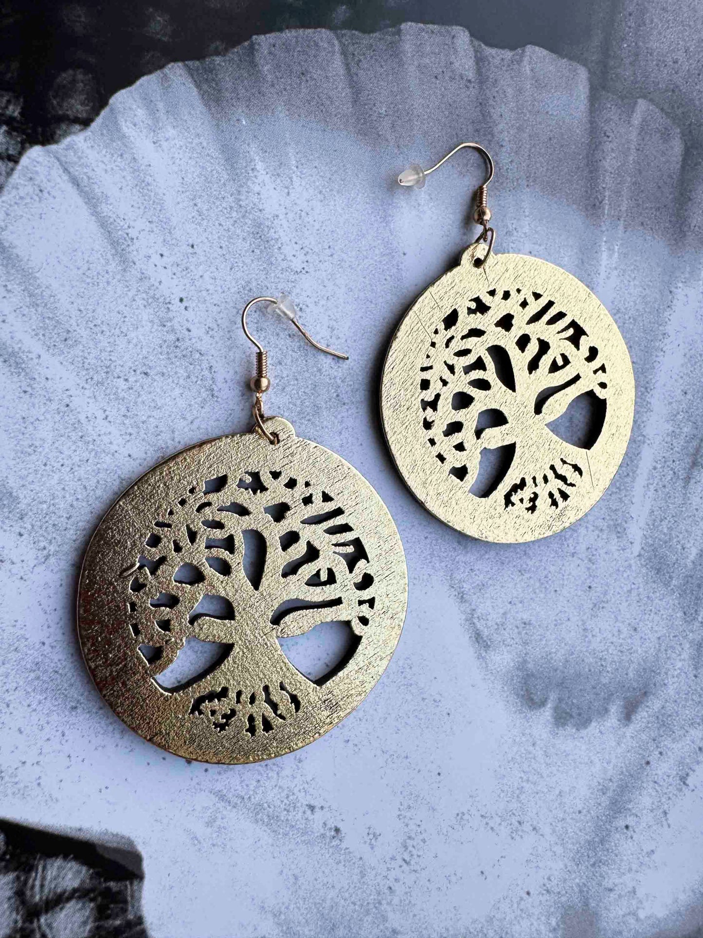 Pre-Loved Tree of Life Cutout Earrings