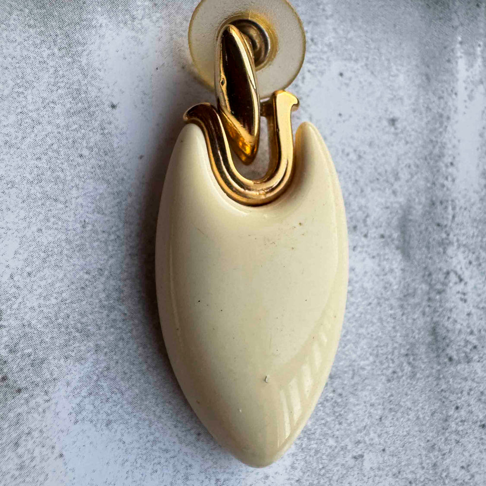 
                      
                        Vintage Cream & Gold Statement Earrings
                      
                    