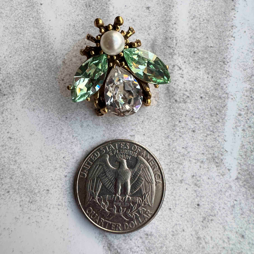 New Nadia Gimenes Green Bug Pin