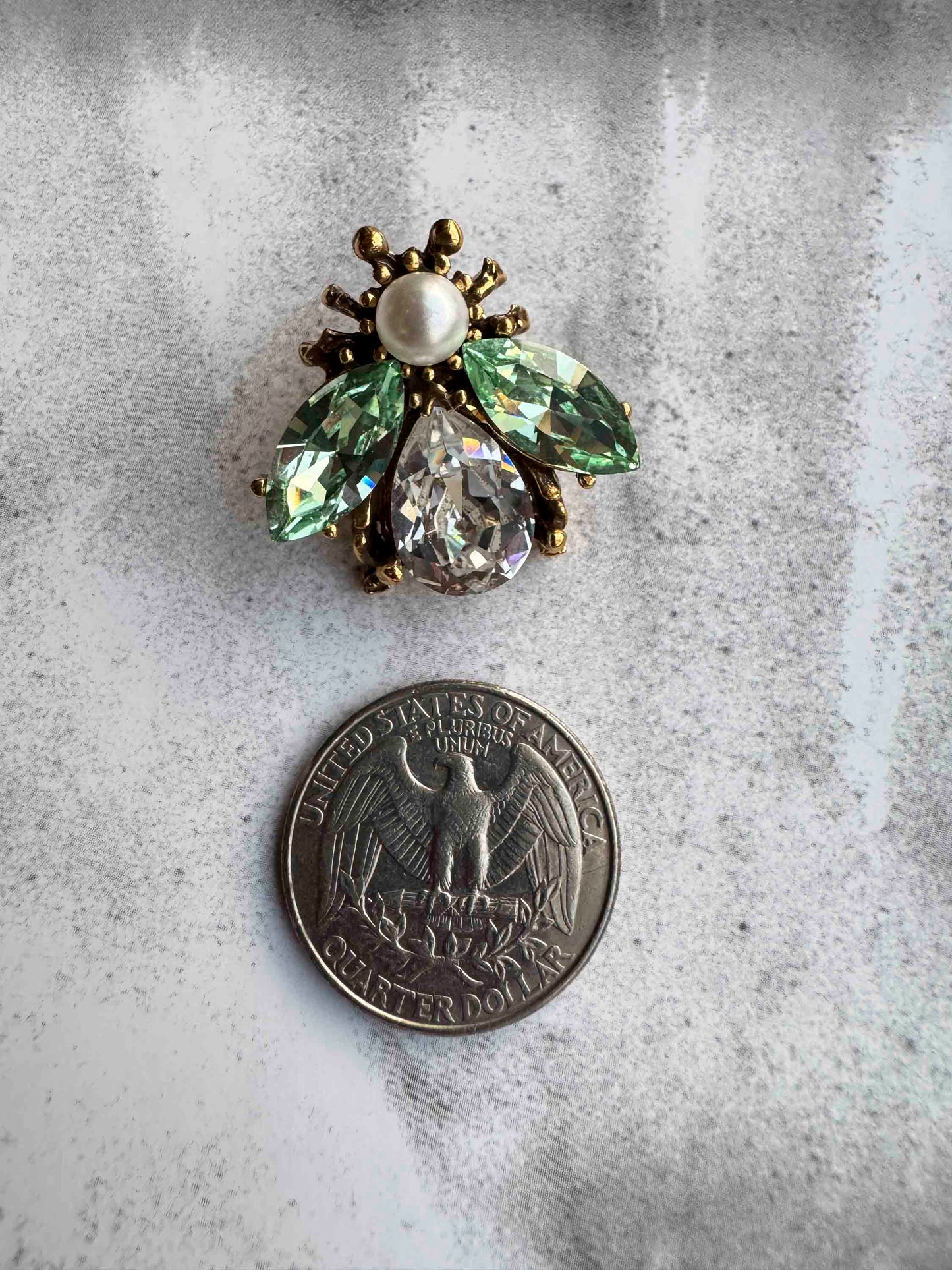 New Nadia Gimenes Green Bug Pin