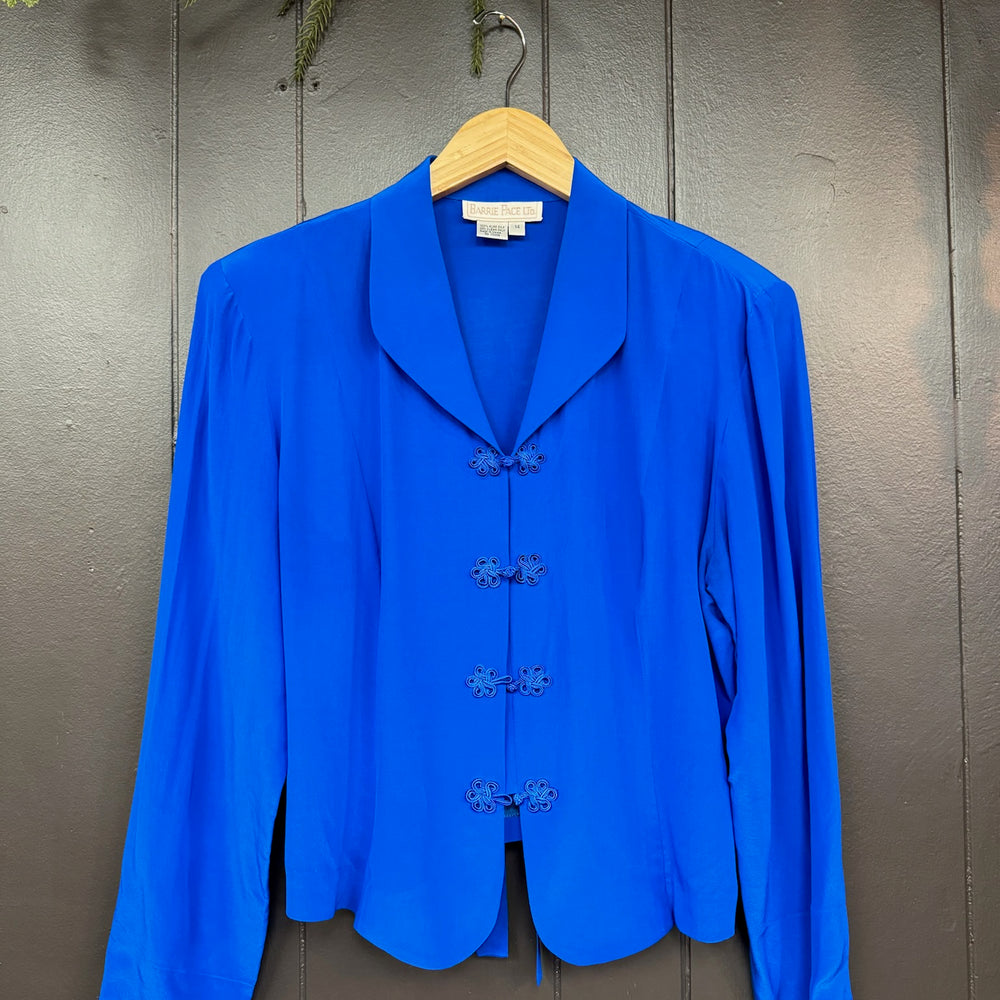 Vintage Cobalt Blue Blouse