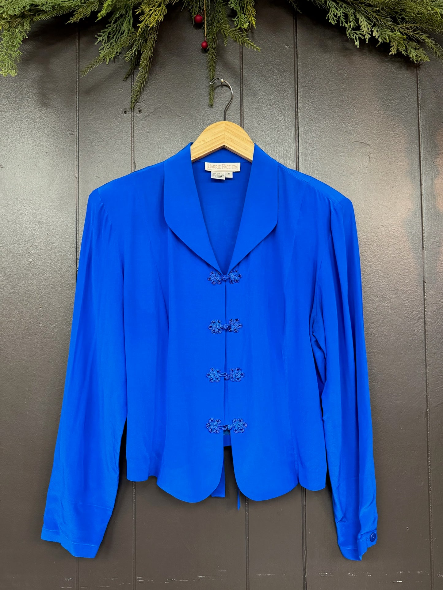 Vintage Cobalt Blue Blouse