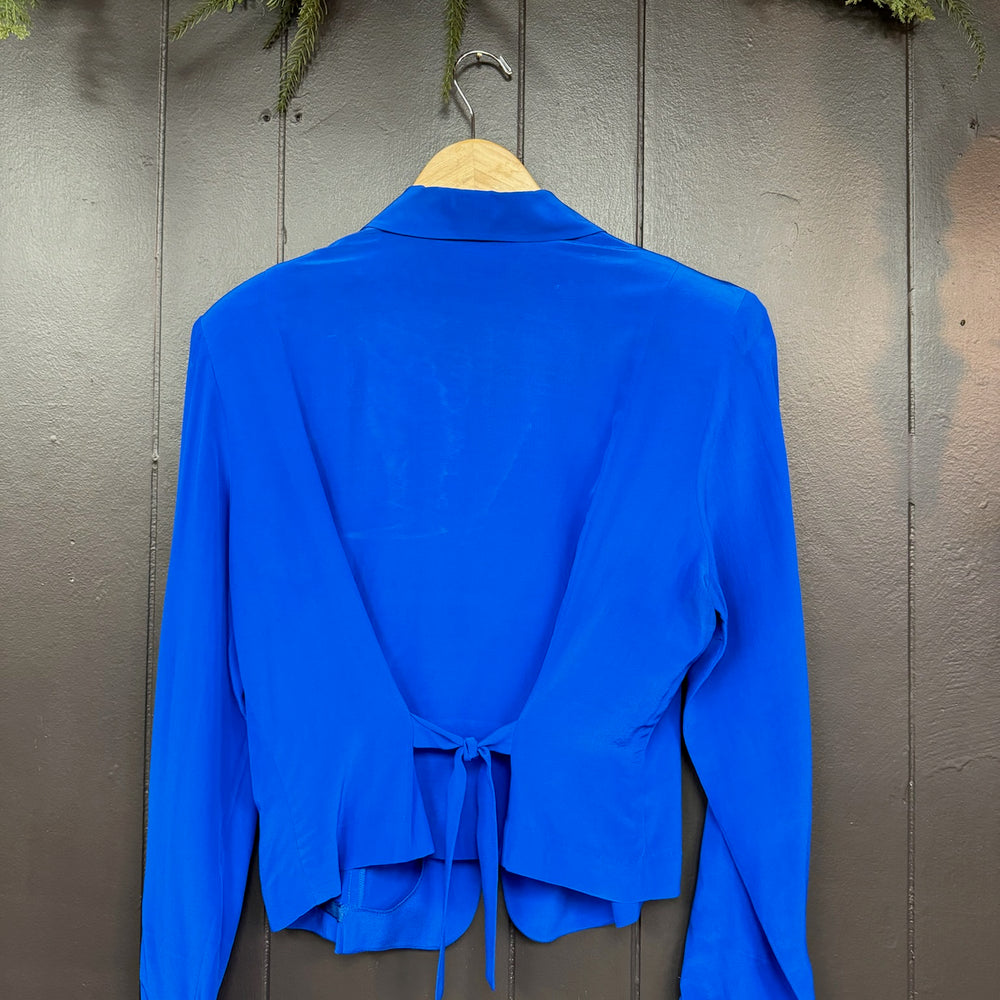 Vintage Cobalt Blue Blouse