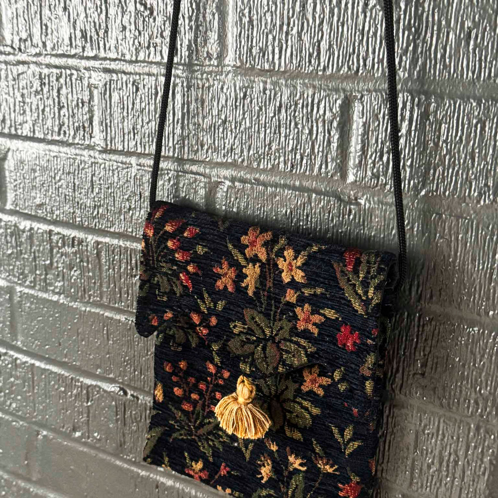 Vintage Tapestry Crossbody Purse