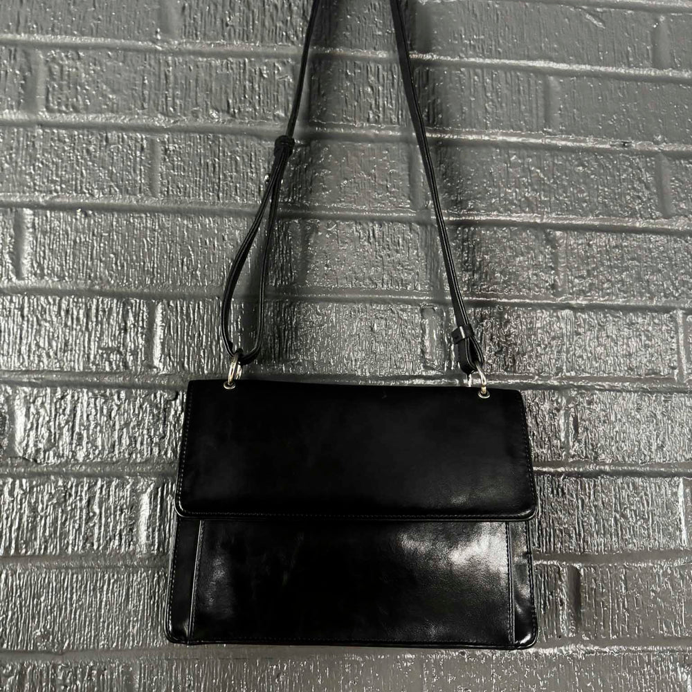 Vintage Charter Club Black Faux Leather Handbag