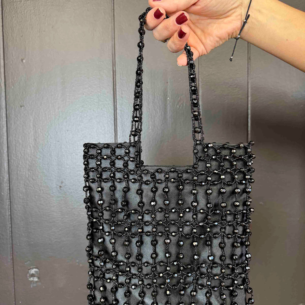 
                      
                        Vintage Sequin Basketweave Handbag
                      
                    