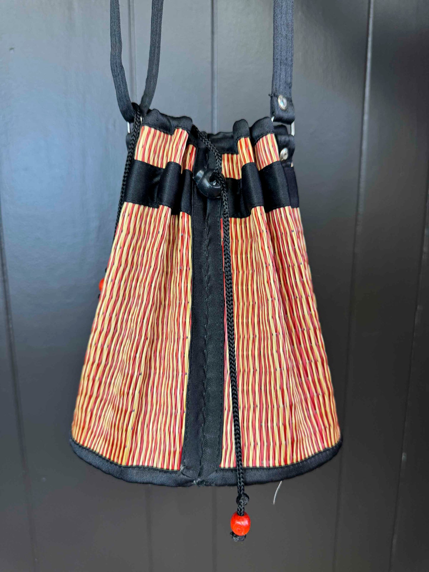 Vintage Drawstring Bucket Bag