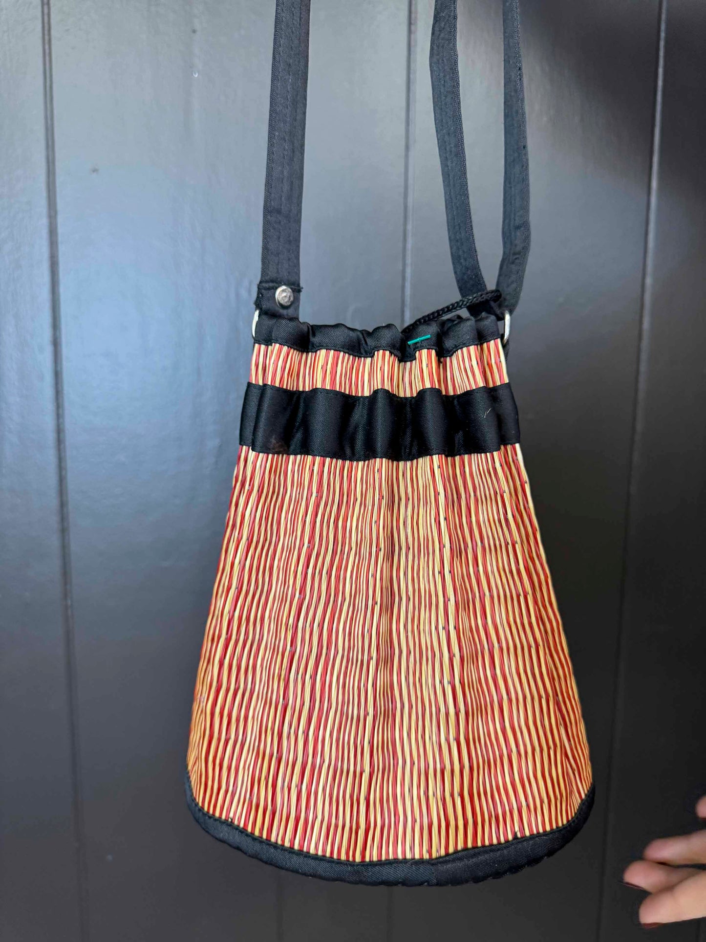 Vintage Drawstring Bucket Bag