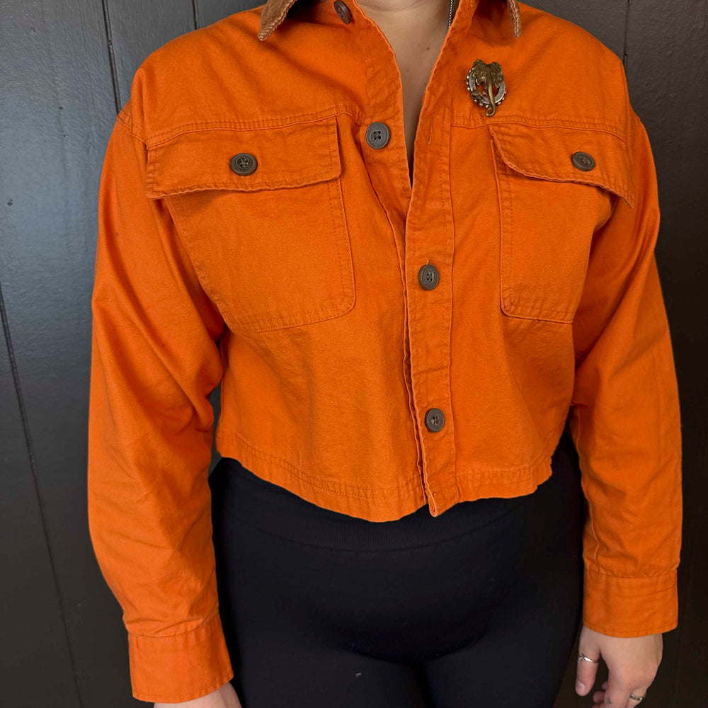 Mode Edit: Vintage Cropped Orange Jacket