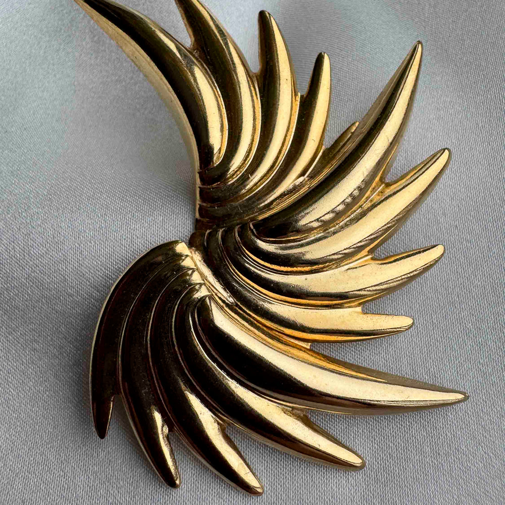 
                      
                        Vintage Gold Statement Earrings – Sculptural Wing Design
                      
                    