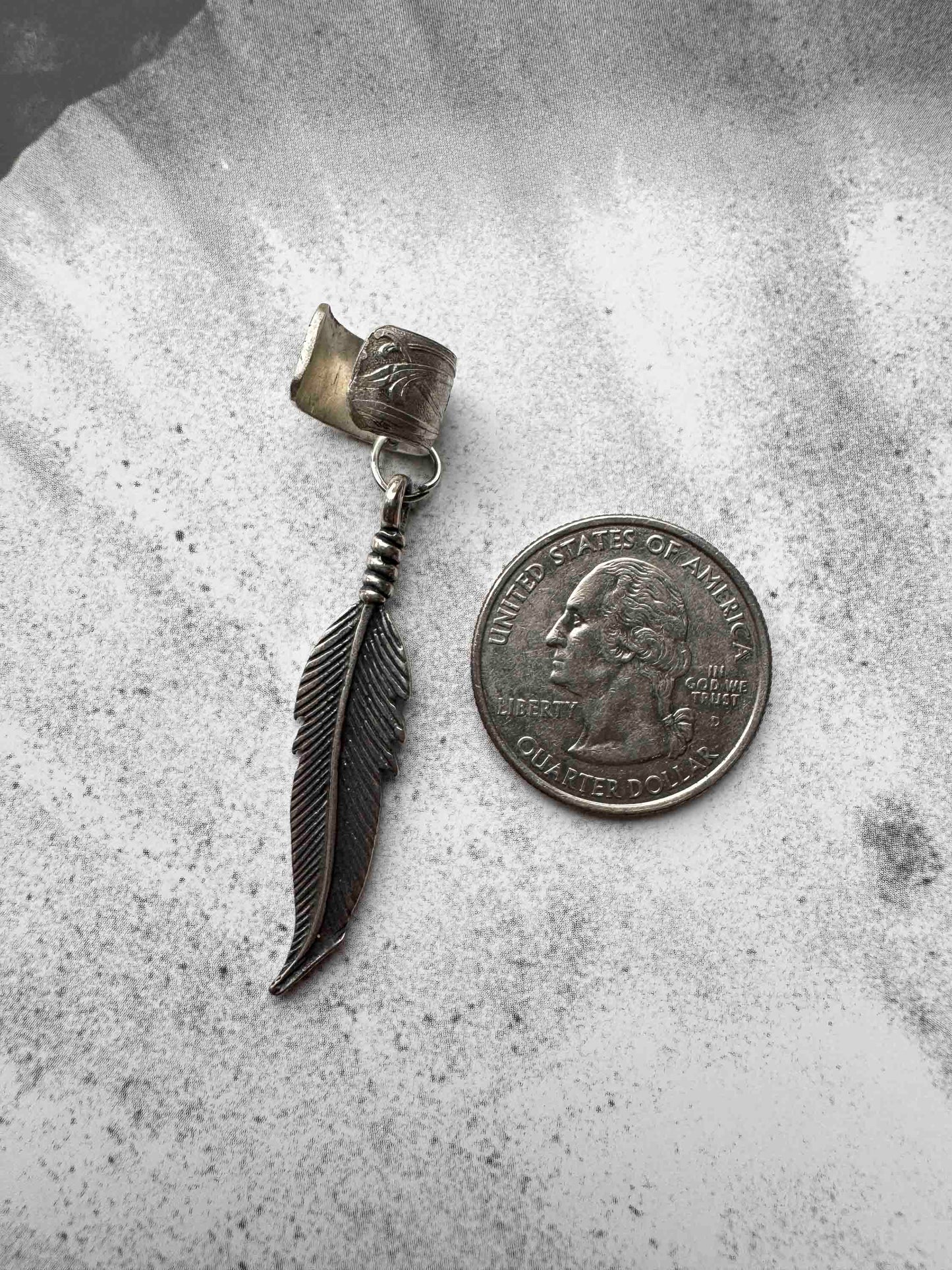 Vintage Silver Feather Ear Cuff – Boho Charm