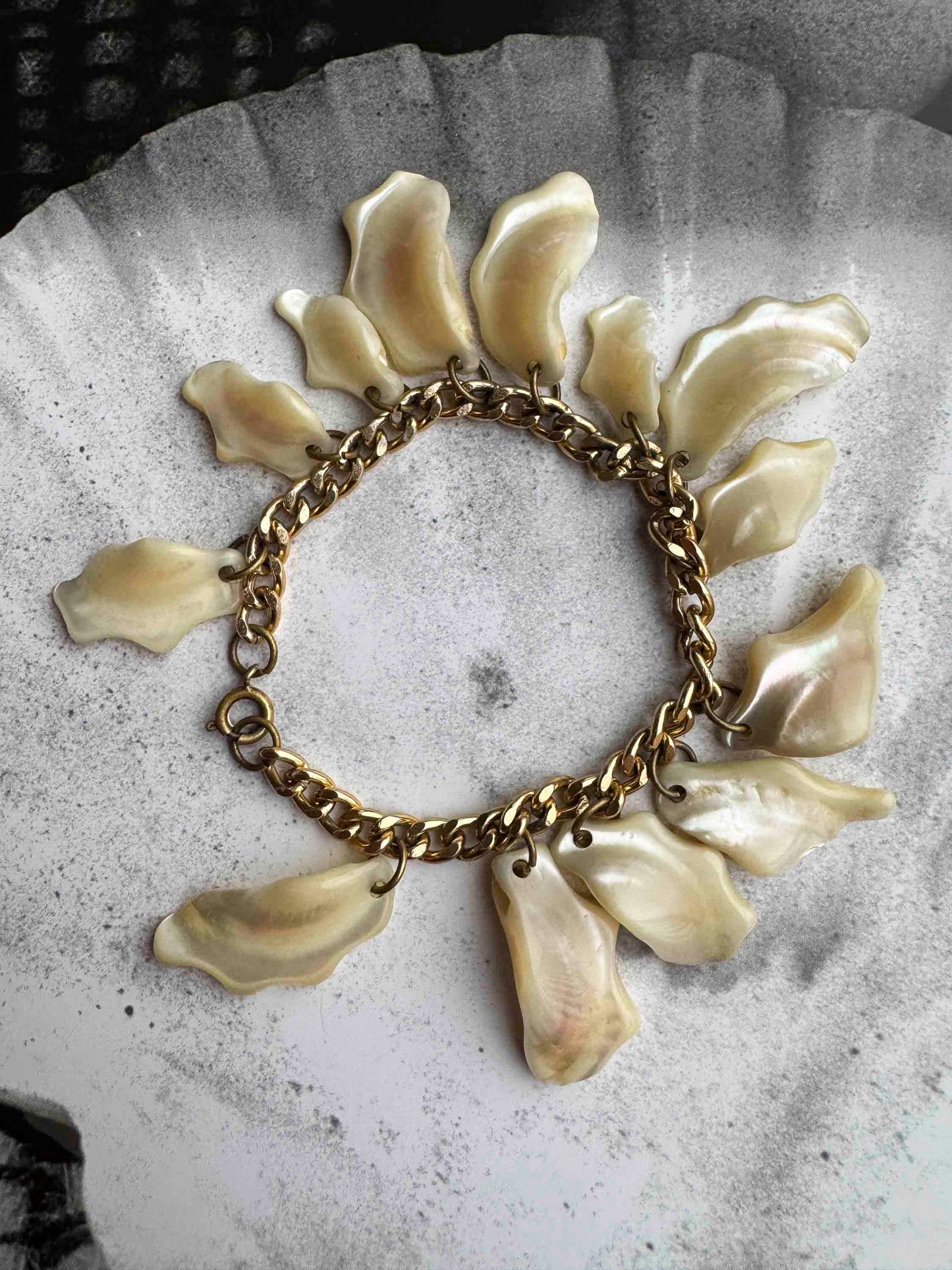 Vintage Mother of Pearl Fringe Bracelet