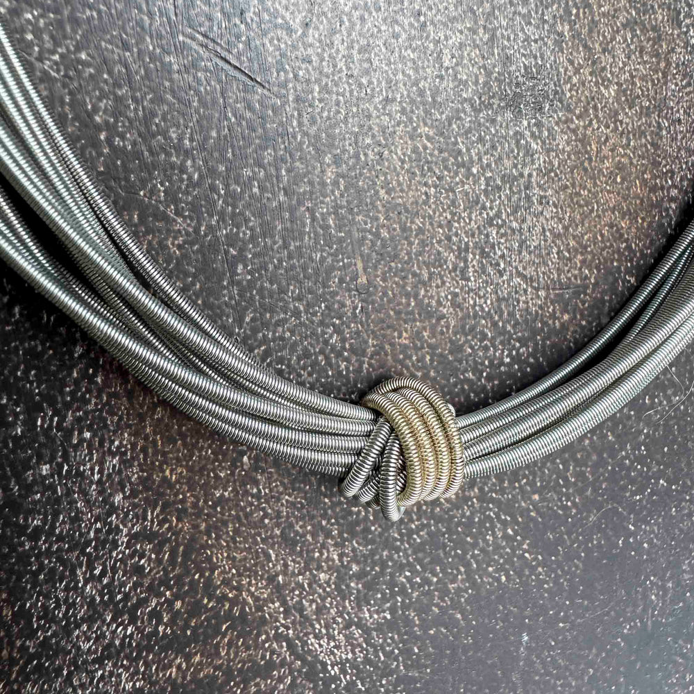 Pre-Loved Recycled Piano Wire Necklace – Sustainable Chic