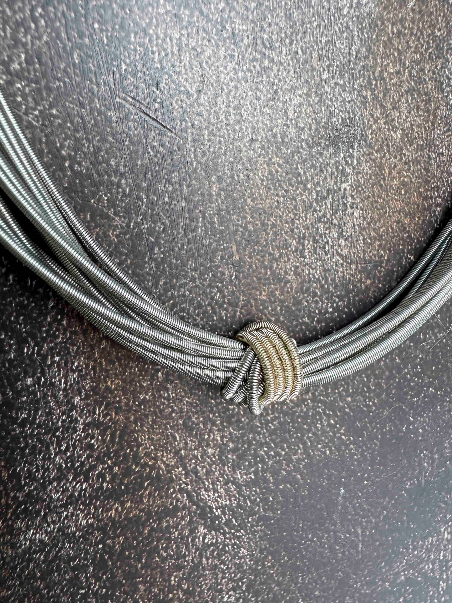 Pre-Loved Recycled Piano Wire Necklace – Sustainable Chic