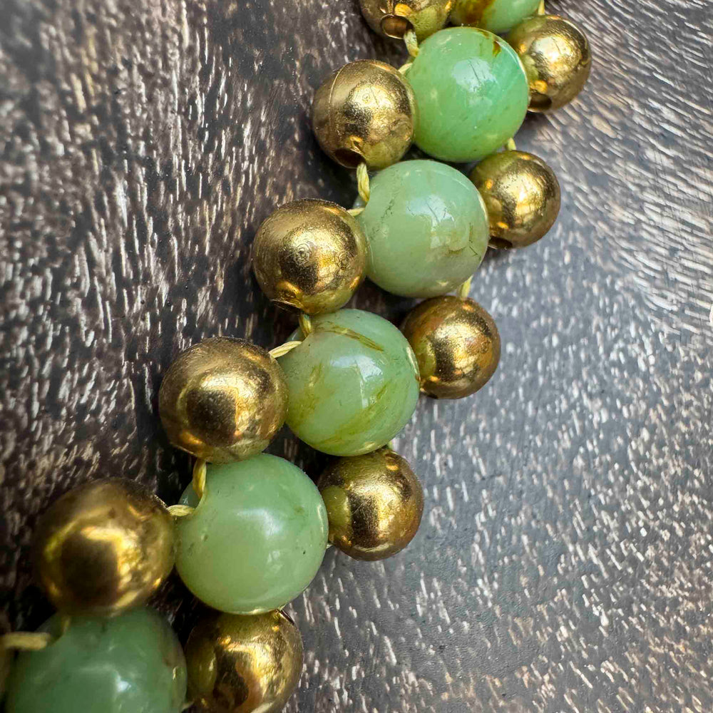 
                      
                        Vintage Green & Gold Beaded Statement Necklace
                      
                    