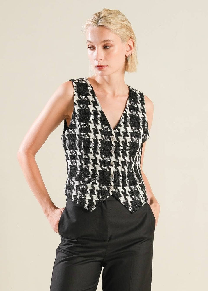 
                      
                        Kindra Tweed Vest
                      
                    