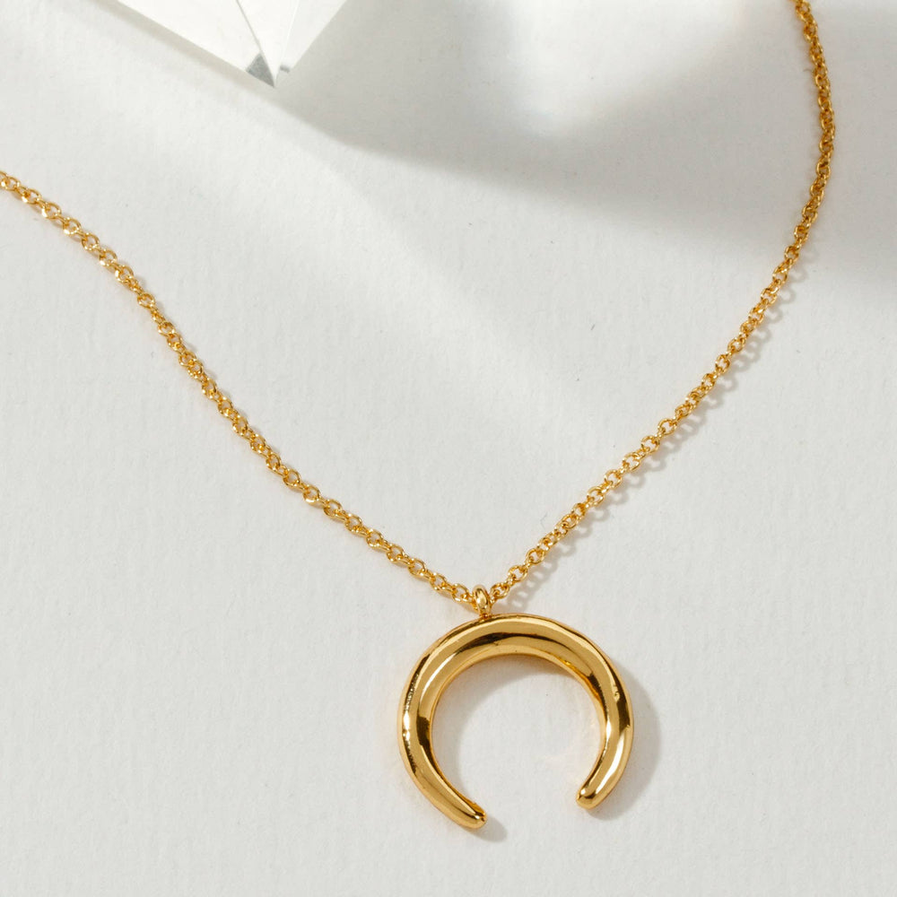 Crescent Horn Charm Necklace