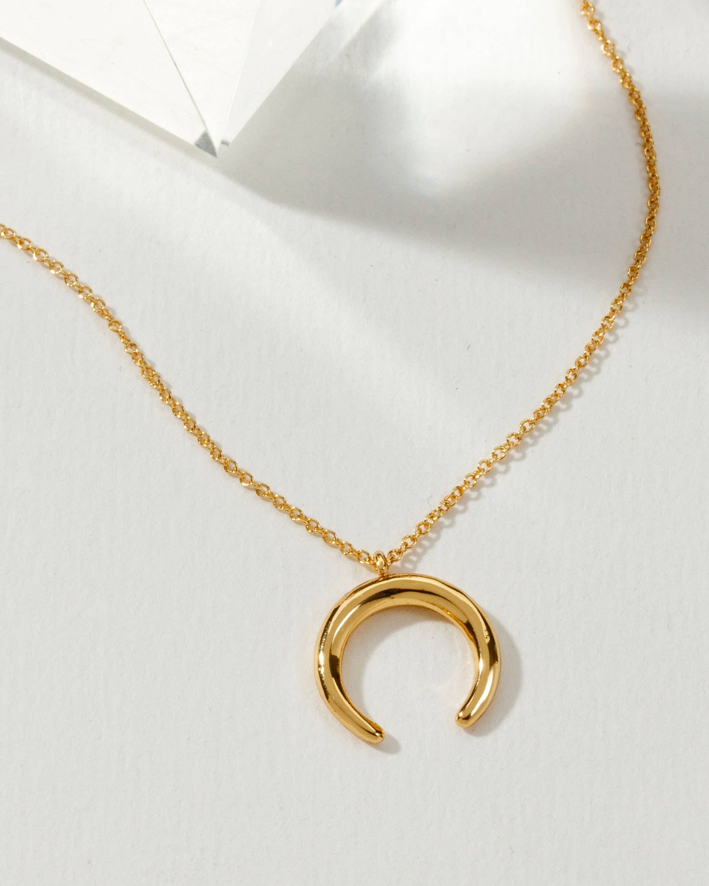 Crescent Horn Charm Necklace