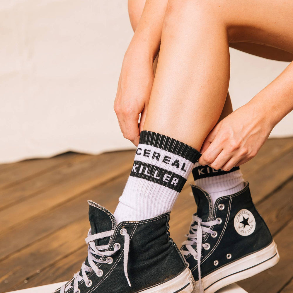 Cereal Killer Vintage Comfy Crew Socks