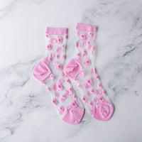 Women's Floral Casual Mesh Socks