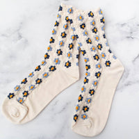 Women's Retro Flower Casual Socks