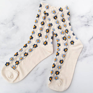 Women's Retro Flower Casual Socks