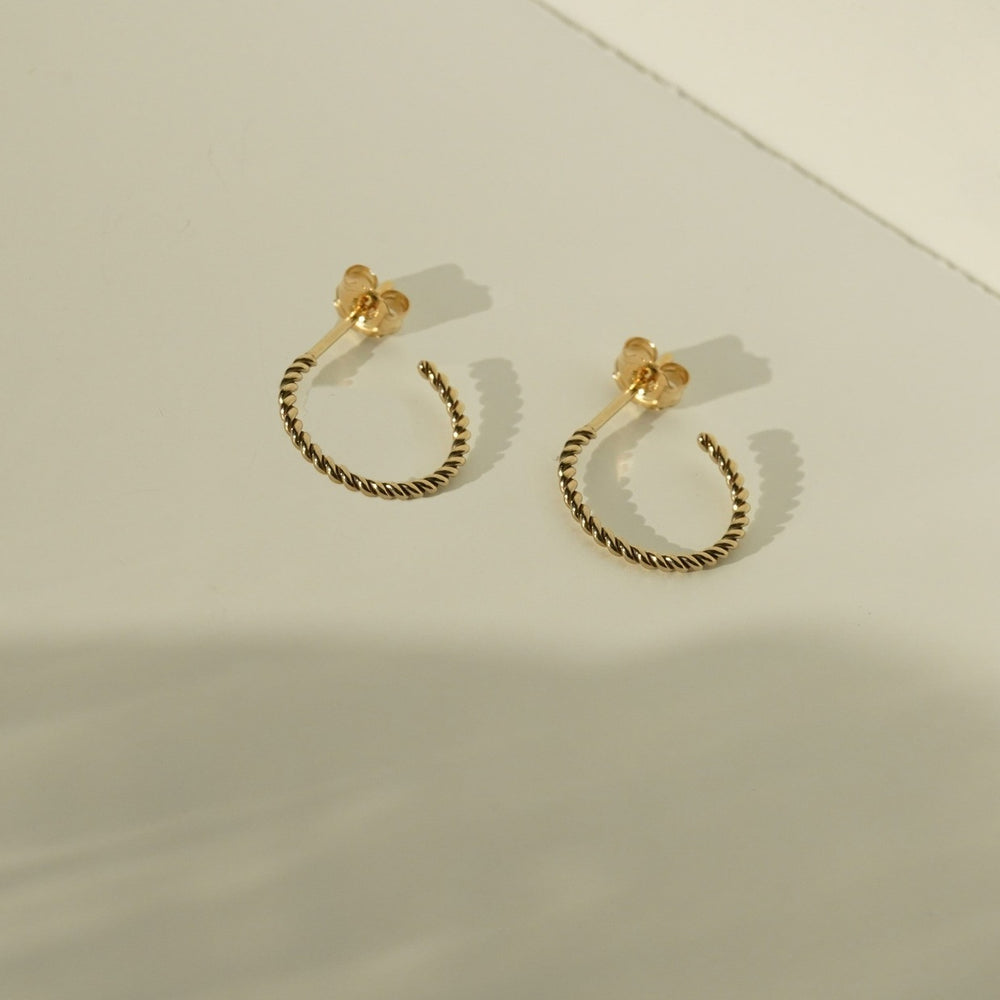 Twisted Gold Hoops