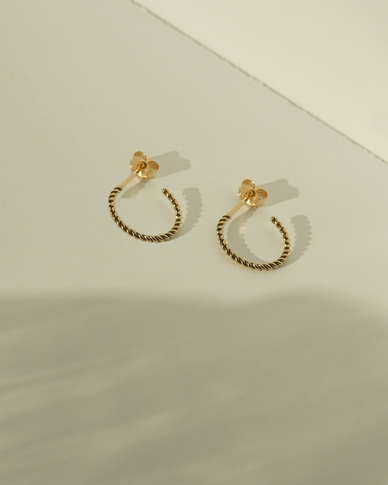 Twisted Gold Hoops