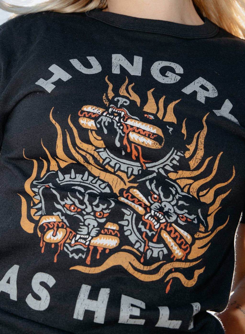 Hungry as Hell Tee | Hot Dog Food T-shirt - Unisex