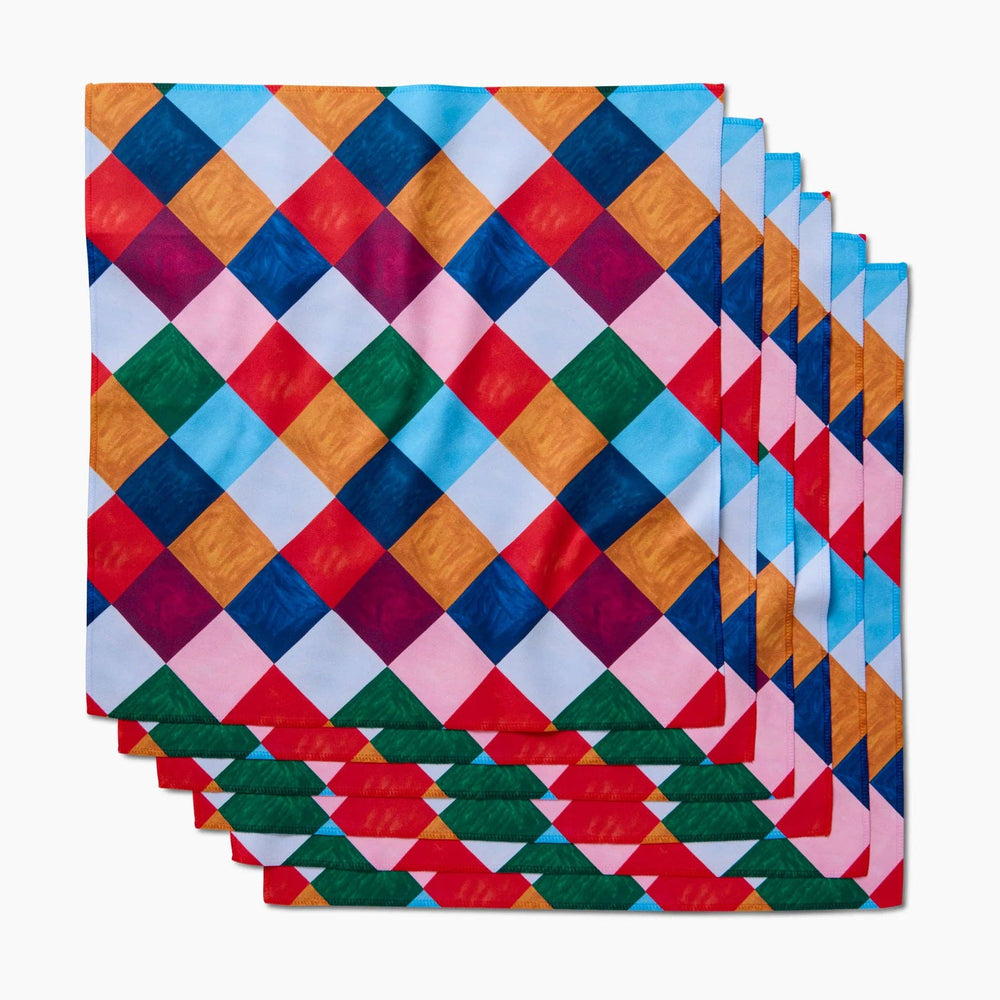 Holiday Harlequin Dinner Napkin Set